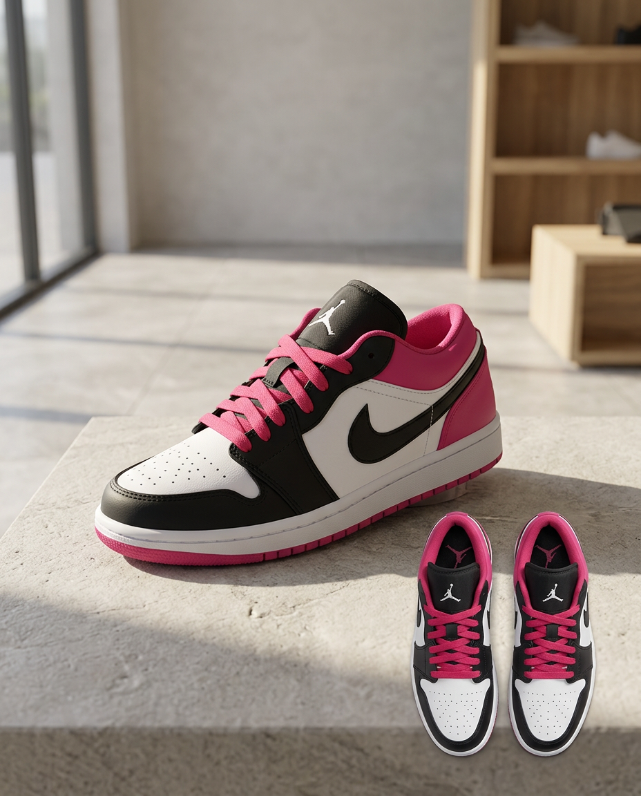 Nike - bijela baza, roze koji se vidi izdaleka
